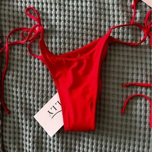 Oh Polly Red String Bikini Bottoms (XS )